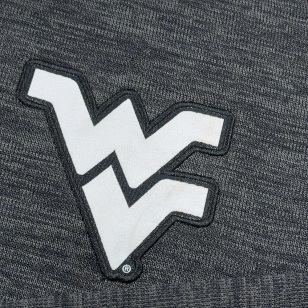 West Virginia Mountaineers Sweater Men Small Gray Pullover 1/4 Zip WVU Heather *